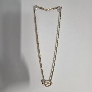 Elegant Gold Double Heart Necklace